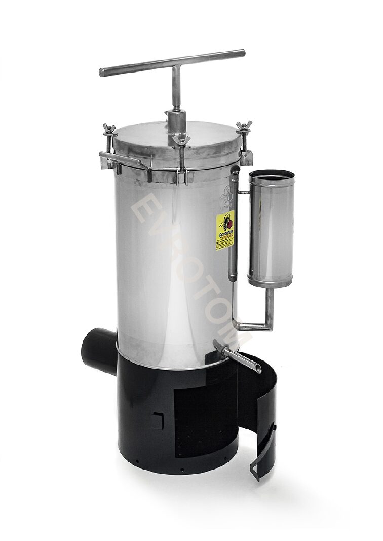 Steam wax melter with press - gas, wood