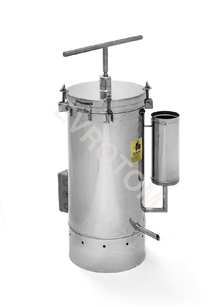 Steam wax melter with press - electric
